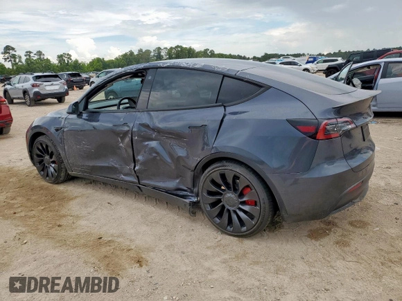 2022 Tesla Model Y Performance with VIN 7SAYGDEF1NF535286, listed as a Copart auction lot 62082545 with 16,387 mi miles and Salvage title. Bid and sale history available at DreamBid. Image 2.