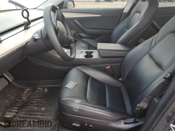 2021 Tesla Model 3 Standard Range Plus with VIN 5YJ3E1EA3MF017744, listed as a Copart auction lot 51513405 with 96,912 mi miles and Salvage Title. Bid and sale history available at carsss.com. Image 7.