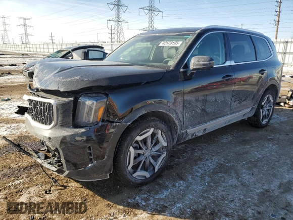 2024 Kia Telluride EX with VIN 5XYP3DGC2RG547470, listed as a Copart auction lot 42578195 with 7,193 mi miles and Salvage Title. Bid and sale history available at carsss.com. Image 1.