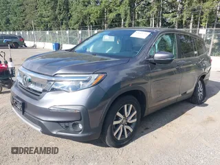 2019 Honda Pilot EX-L with VIN 5FNYF6H52KB035504, listed as a IAAI auction lot 42642735 with 54,736 mi miles and . Bid and sale history available at DreamBid. Image 17.