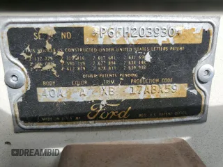 1956 Ford Thunderbird с VIN P6FH203930, выставлен на аукционе Copart как лот 74530814 с пробегом 761 579 миль миль и На запчасти • Non repairable. История ставок и продаж доступна на DreamBid. Изображение 13.