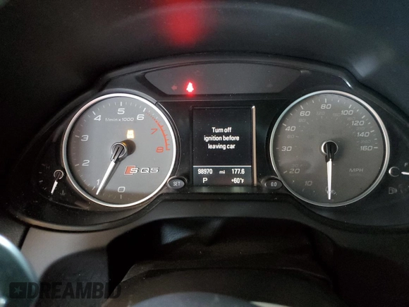 2016 Audi SQ5 with VIN WA1VCBFP9GA014751, listed as a Copart auction lot 48261565 with 98,970 mi miles and Salvage Title. Bid and sale history available at DreamBid. Image 9.