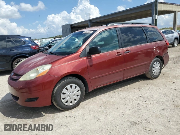 2006 Toyota Sienna CE with VIN 5TDZA23C96S452816, listed as a Copart auction lot 50562405 with 215,949 mi miles and Salvage Title. Bid and sale history available at carsss.com. Image 1.