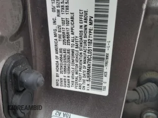 2012 Honda CR-V EX-L with VIN 5J6RM4H78CL051182, listed as a Copart auction lot 56138355 with 126,129 mi miles and Salvage title. Bid and sale history available at DreamBid. Image 12.