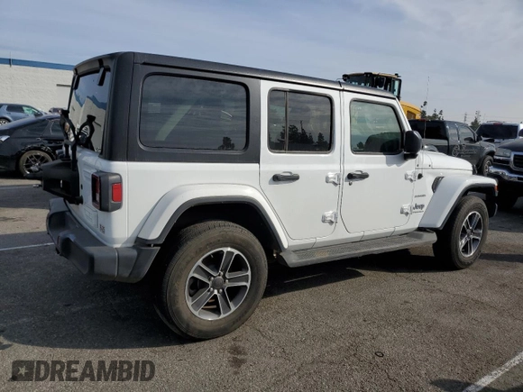 2023 Jeep Wrangler Sahara with VIN 1C4HJXEN7PW701607, listed as a Copart auction lot 43433985 with 13,376 mi miles and Clean Title. Bid and sale history available at carsss.com. Image 3.