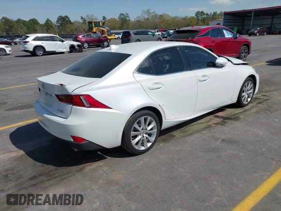 2014 Lexus IS 250 with VIN JTHBF1D20E5017284, listed as a IAAI auction lot 41885179 with 106,957 mi miles. Bid and sale history available at carsss.com. Image 4.