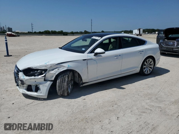 2018 Audi A5 Sportback Premium Plus z VIN WAUBNCF55JA098546, wystawiony jako Copart lot #52731175 z przebiegiem 39 029 mil mil oraz Szkoda całkowita • Salvage title. Historia ofert i sprzedaży dostępna na DreamBid. Obrazek 1.