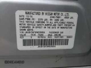 2015 Infiniti Q50 Premium with VIN JN1BV7AP3FM335854, listed as a Copart auction lot 54304345 with 114,416 mi miles and Clean Title. Bid and sale history available at carsss.com. Image 12.