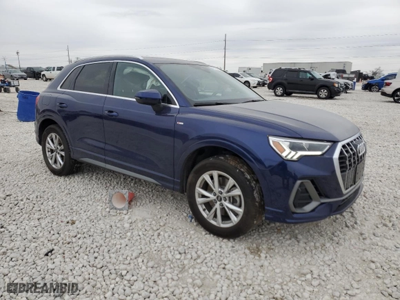 2024 Audi Q3 S line Premium with VIN WA1DECF38R1025199, listed as a Copart auction lot 41418455 with 18102 miles and Salvage Title. Bid and sale history available at carsss.com. Image 4.