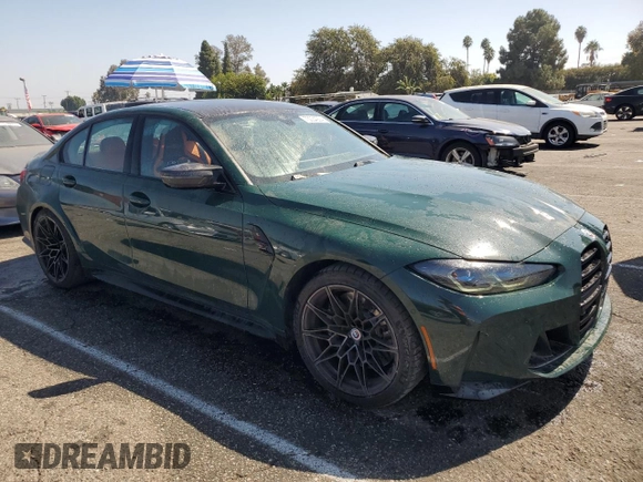 2023 BMW M3 Competition with VIN WBS33AY03PFP14557, listed as a Copart auction lot 73034224 with 10,085 mi miles and Salvage Title. Bid and sale history available at carsss.com. Image 4.