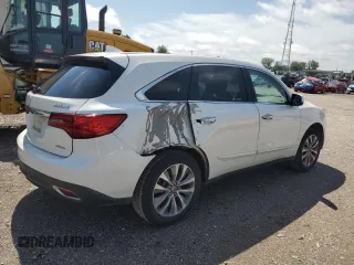 2015 Acura MDX Technology with VIN 5FRYD4H46FB004987, listed as a Copart auction lot 62173925 with 236,359 mi miles and Salvage title. Bid and sale history available at DreamBid. Image 3.