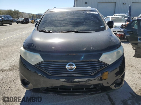 2014 Nissan Quest S with VIN JN8AE2KP1E9101597, listed as a Copart auction lot 46313225 with 104,410 mi miles and Salvage Title. Bid and sale history available at carsss.com. Image 5.