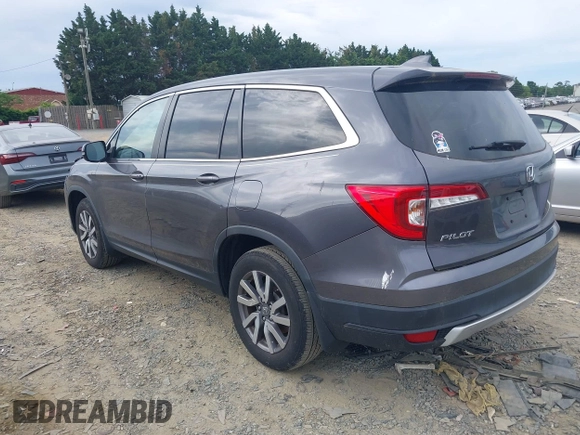 2019 Honda Pilot EX-L with VIN 5FNYF5H45KB018293, listed as a IAAI auction lot 42318481 with 76,617 mi miles and . Bid and sale history available at DreamBid. Image 3.