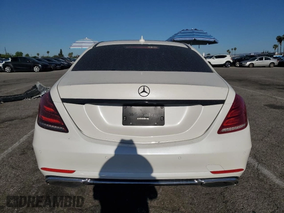 2019 Mercedes-Benz S 560 with VIN WDDUG8DB1KA477630, listed as a Copart auction lot 56252885 with 111,758 mi miles and Salvage title. Bid and sale history available at DreamBid. Image 6.
