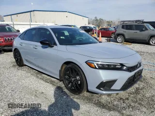 2024 Honda Civic Sedan Sport with VIN 2HGFE2F54RH583936, listed as a Copart auction lot 49465375 with 25,298 mi miles and Salvage Title. Bid and sale history available at carsss.com. Image 4.