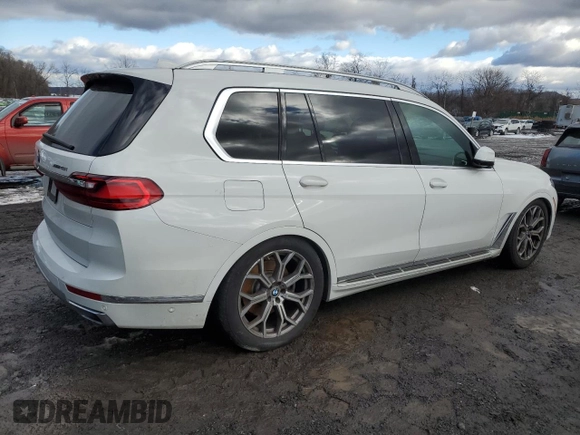 2019 BMW X7 xDrive40i with VIN 5UXCW2C50KL085064, listed as a Copart auction lot 43508675 with 45,790 mi miles and Non Repairable. Bid and sale history available at carsss.com. Image 3.