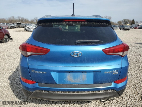 2016 Hyundai Tucson Eco with VIN KM8J3CA27GU073104, listed as a Copart auction lot 49794755 with 84,791 mi miles and Salvage Title. Bid and sale history available at carsss.com. Image 6.