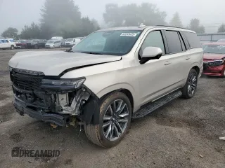 2021 Cadillac Escalade Sport Platinum with VIN 1GYS4GKL5MR435847, listed as a Copart auction lot 63283435 with 38,125 mi miles and Salvage title. Bid and sale history available at DreamBid. Image 1.