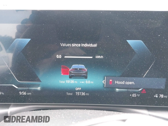 2023 BMW i4 eDrive40 z VIN WBY73AW03PFR16924, wystawiony jako IAAI lot #42034635 z przebiegiem 15 136 mil mil oraz . Historia ofert i sprzedaży dostępna na DreamBid. Obrazek 7.