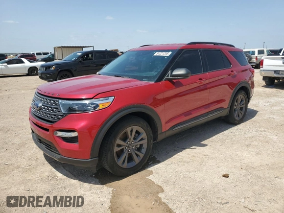 2021 Ford Explorer XLT with VIN 1FMSK7DH7MGA83088, listed as a Copart auction lot 54221255 with 107,489 mi miles and Clean Title. Bid and sale history available at carsss.com. Image 1.