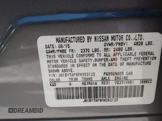 2015 Infiniti Q50 z VIN JN1BV7AP9FM352125, wystawiony jako IAAI lot #42262559 z przebiegiem 51 067 mil mil oraz . Historia ofert i sprzedaży dostępna na DreamBid. Obrazek 9.