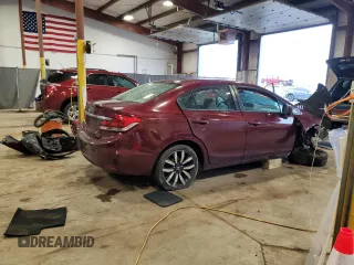 2015 Honda Civic EX-L with VIN 2HGFB2F93FH501458, listed as a Copart auction lot 52144305 with Not Provided miles and Salvage Title. Bid and sale history available at carsss.com. Image 3.