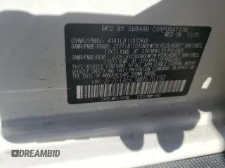 2021 Subaru Crosstrek Premium with VIN JF2GTAEC3MH676191, listed as a Copart auction lot 53795375 with 22,537 mi miles and Salvage title. Bid and sale history available at DreamBid. Image 12.