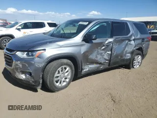 2020 Chevrolet Traverse LS with VIN 1GNERFKW0LJ319985, listed as a Copart auction lot 47055515 with 49,259 mi miles and Salvage title. Bid and sale history available at DreamBid. Image 1.