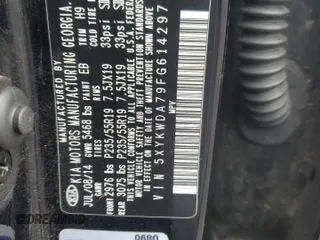 2015 Kia Sorento SX with VIN 5XYKWDA79FG614297, listed as a Copart auction lot 81997894 with 113,274 mi miles and Non Repairable. Bid and sale history available at carsss.com. Image 13.