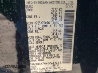 2022 Nissan Frontier S с VIN 1N6ED1EK7NN654818, выставлен на аукционе Copart как лот 48672005 с пробегом 41 771 миль миль и Списание • Salvage title. История ставок и продаж доступна на DreamBid. Изображение 13.