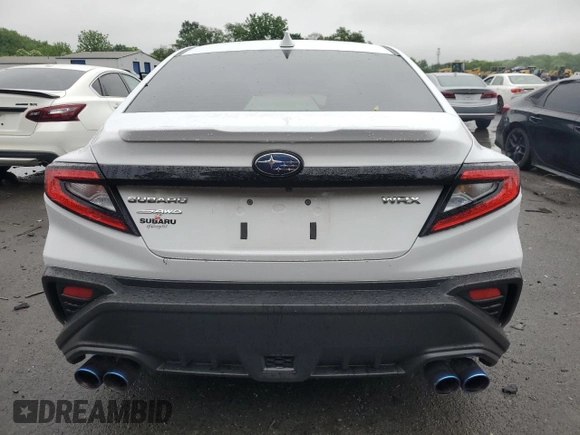 2023 Subaru WRX Premium with VIN JF1VBAF63P9809473, listed as a Copart auction lot 58580665 with 13,082 mi miles and Salvage title. Bid and sale history available at DreamBid. Image 6.