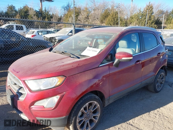 2019 Ford EcoSport Titanium z VIN MAJ6S3KL4KC271163, wystawiony jako IAAI lot #41674086 z przebiegiem 117 265 mil mil oraz . Historia ofert i sprzedaży dostępna na DreamBid. Obrazek 14.