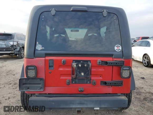 1999 Jeep Wrangler SE with VIN 1J4FY29P7XP410255, listed as a Copart auction lot 47207675 with 181,946 mi miles and Salvage Title. Bid and sale history available at carsss.com. Image 6.