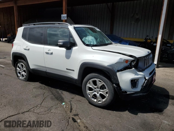 2020 Jeep Renegade Limited with VIN ZACNJBD12LPM02664, listed as a Copart auction lot 55297675 with 58,957 mi miles and Salvage title. Bid and sale history available at DreamBid. Image 4.