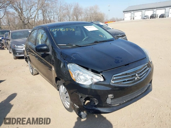 2017 Mitsubishi Mirage G4 ES with VIN ML32F3FJ2HHF18106, listed as a IAAI auction lot 41792573 with 76,931 mi miles. Bid and sale history available at carsss.com. Image 1.