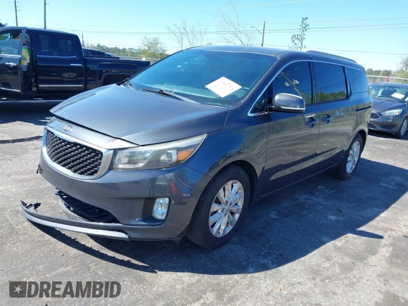 2015 Kia Sedona EX with VIN KNDMC5C16F6020236, listed as a IAAI auction lot 41805718 with 155,176 mi miles. Bid and sale history available at carsss.com. Image 17.