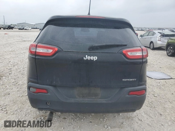 2017 Jeep Cherokee Sport with VIN 1C4PJLAB0HW669519, listed as a Copart auction lot 50829425 with 138,190 mi miles and Salvage Title. Bid and sale history available at carsss.com. Image 6.