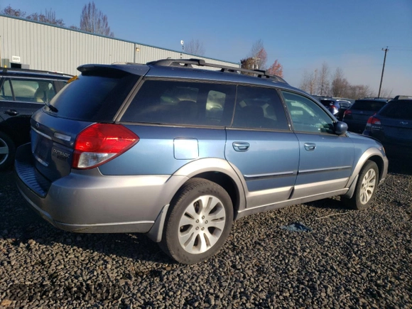 2009 Subaru Outback Ltd with VIN 4S4BP66C897313807, listed as a Copart auction lot 83422674 with 134,702 mi miles and Clean Title. Bid and sale history available at carsss.com. Image 3.