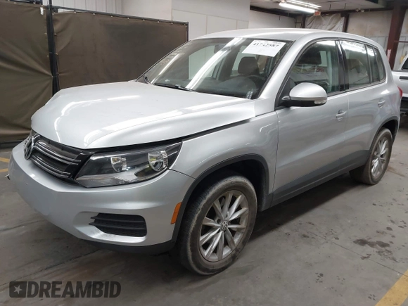 2017 Volkswagen Tiguan S with VIN WVGBV7AX6HK042814, listed as a IAAI auction lot 41742587 with 89,086 mi miles and . Bid and sale history available at DreamBid. Image 17.