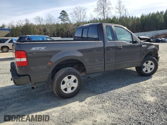 2005 Ford F-150 XL with VIN 1FTRF14W65NB91606, listed as a Copart auction lot 84889894 with 157,947 mi miles and Salvage Title. Bid and sale history available at carsss.com. Image 3.