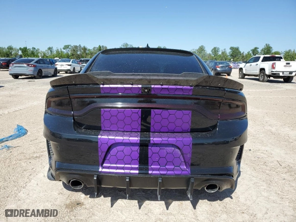 2020 Dodge Charger Scat Pack with VIN 2C3CDXGJ5LH184364, listed as a Copart auction lot 50805845 with 87,595 mi miles and Salvage Title. Bid and sale history available at carsss.com. Image 6.