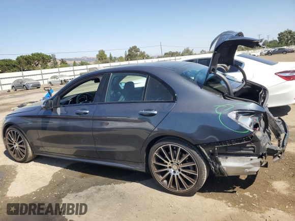 2016 Mercedes-Benz C 450 AMG with VIN 55SWF6EB5GU130534, listed as a Copart auction lot 62310095 with 58,797 mi miles and Salvage title. Bid and sale history available at DreamBid. Image 2.