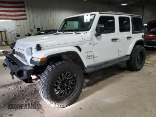 2021 Jeep Wrangler Unlimited Sahara High Altitude with VIN 1C4HJXEN4MW866249, listed as a Copart auction lot 86836674 with 15,858 mi miles and Salvage title. Bid and sale history available at DreamBid. Image 1.