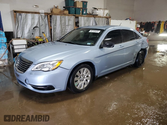 2014 Chrysler 200 LX with VIN 1C3CCBAG6EN164900, listed as a Copart auction lot 50705835 with 123,818 mi miles and Salvage Title. Bid and sale history available at carsss.com. Image 1.