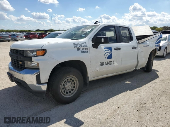 2020 Chevrolet Silverado 1500 Work Truck with VIN 1GCRWAEF9LZ216485, listed as a Copart auction lot 68293264 with 158,031 mi miles and Salvage Title. Bid and sale history available at DreamBid. Image 1.