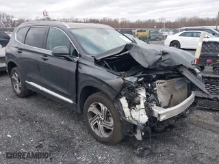 2021 Hyundai Santa Fe SEL with VIN 5NMS2DAJ7MH328989, listed as a IAAI auction lot 41744376 with 53,302 mi miles. Bid and sale history available at carsss.com. Image 1.