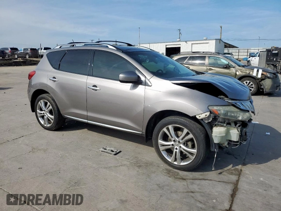 2010 Nissan Murano S with VIN JN8AZ1MU2AW012215, listed as a Copart auction lot 50788555 with 161,100 mi miles and Salvage Title. Bid and sale history available at carsss.com. Image 4.