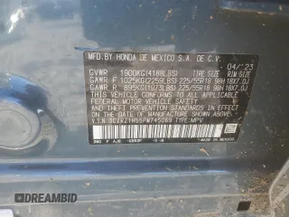2023 Honda HR-V Sport with VIN 3CZRZ1H55PM745069, listed as a Copart auction lot 42133485 with 30,206 mi miles and Non Repairable. Bid and sale history available at carsss.com. Image 14.