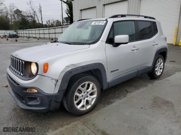 2015 Jeep Renegade Latitude with VIN ZACCJABT1FPB96623, listed as a Copart auction lot 48249415 with 73,562 mi miles and Salvage Title. Bid and sale history available at carsss.com. Image 1.