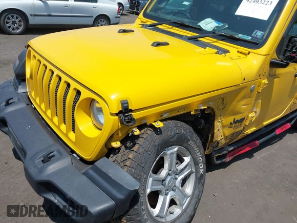 2021 Jeep Wrangler Unlimited Sport with VIN 1C4HJXKN9MW709420, listed as a IAAI auction lot 42403223 with 154,299 mi miles and . Bid and sale history available at DreamBid. Image 6.